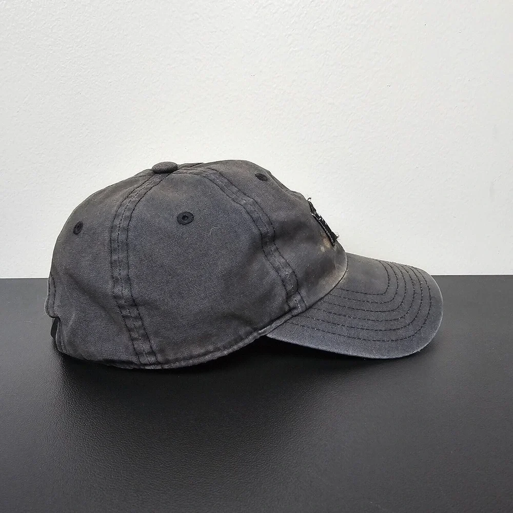 Adidas Hat Cap Mens Strap Back Black Climalite Three Stripe Life Logo Sports Run